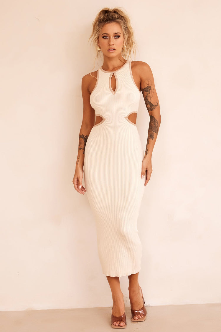 At First Sight Midi Dress - Cream for women