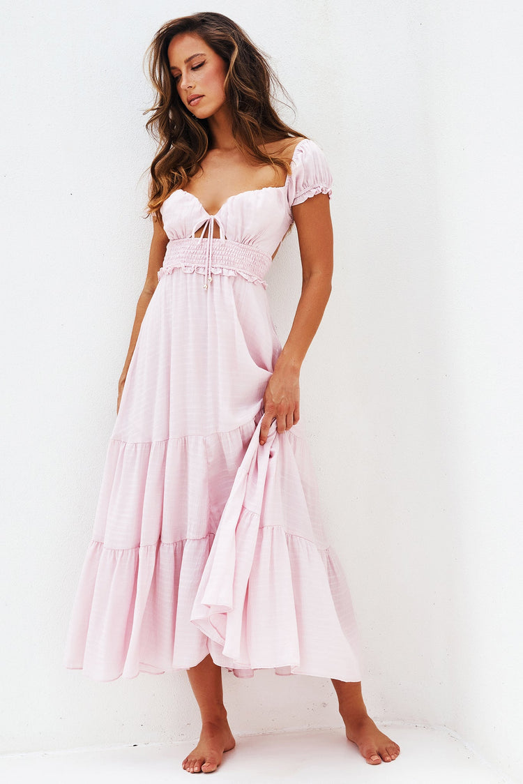 Bohemian Dreams Maxi Dress - Blush for women