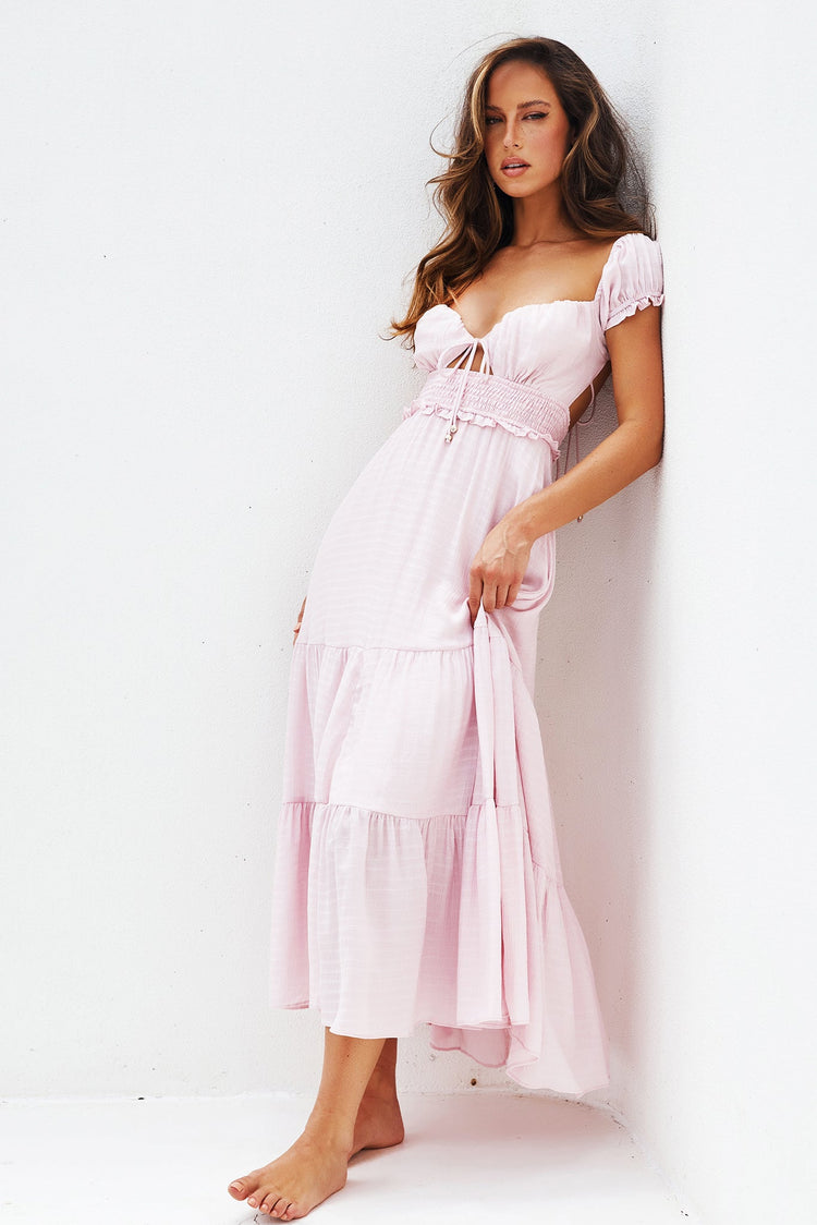 Bohemian Dreams Maxi Dress - Blush for women