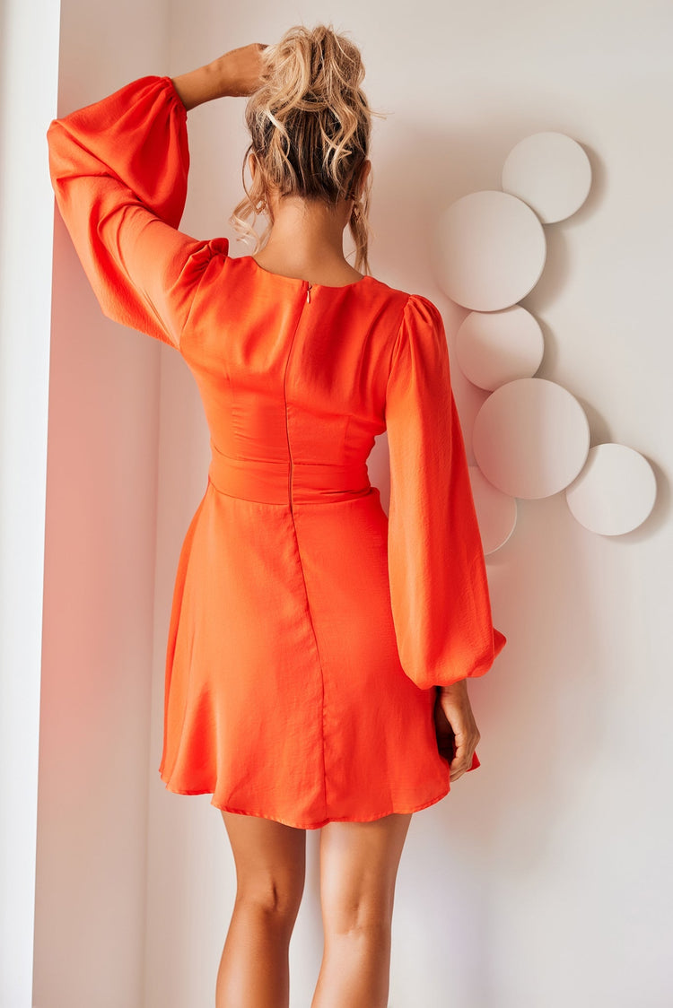 Bring It On Mini Dress - Tangerine for women