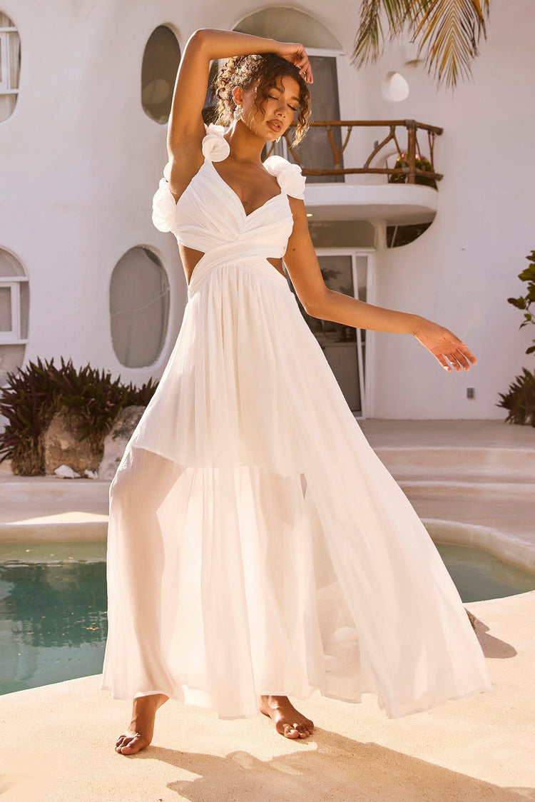 Carmen Gown Maxi Dress - White for women