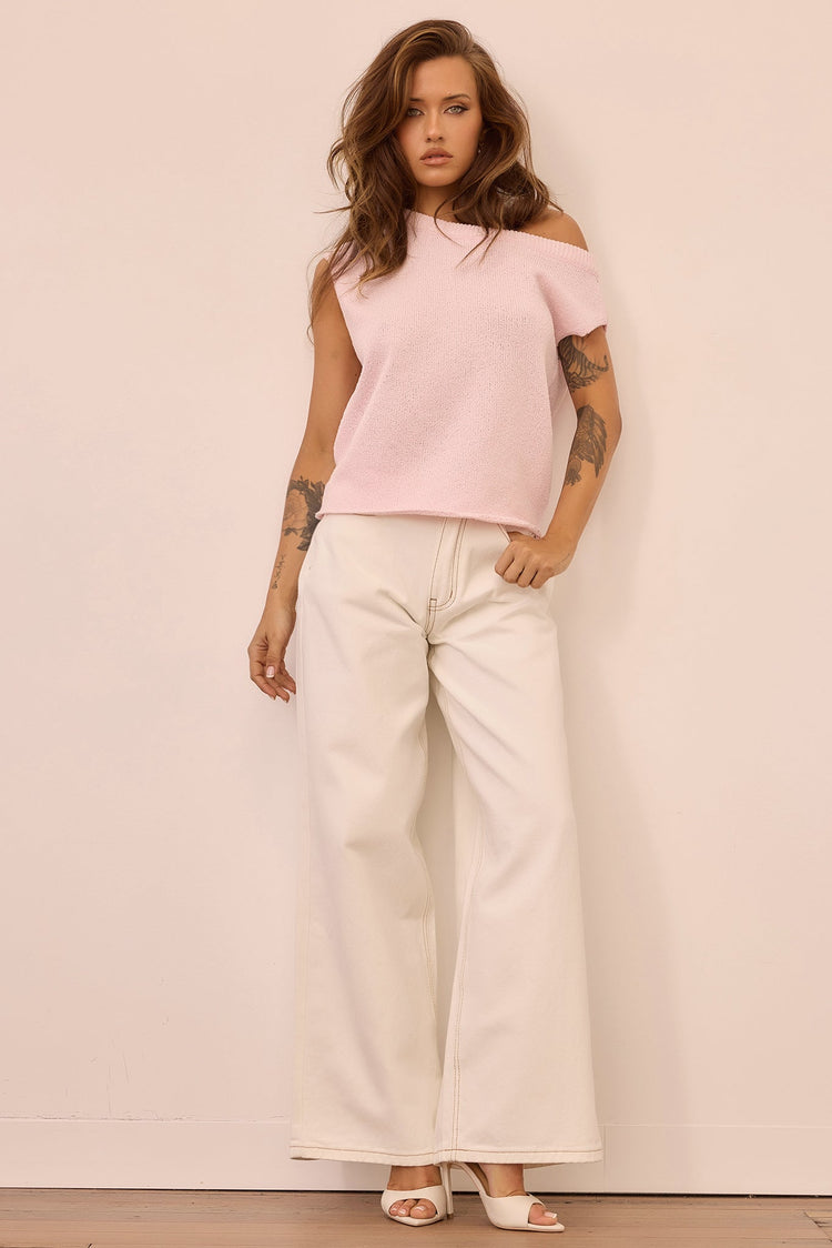 Dance In The Sun Knit Top - Pink for women