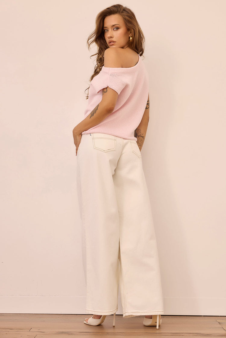 Dance In The Sun Knit Top - Pink for women