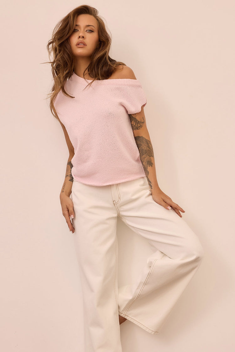 Dance In The Sun Knit Top - Pink for women