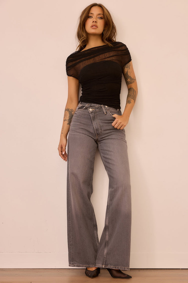 Dazzle Desire Mesh Top - Black for women