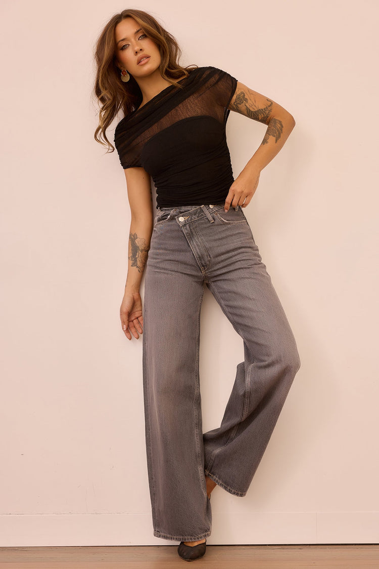 Dazzle Desire Mesh Top - Black for women