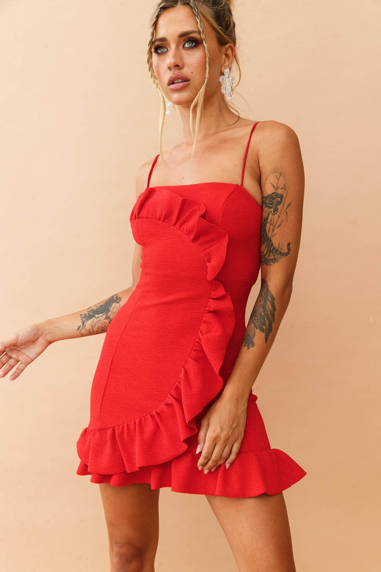 Doll Face Dress - Red for women