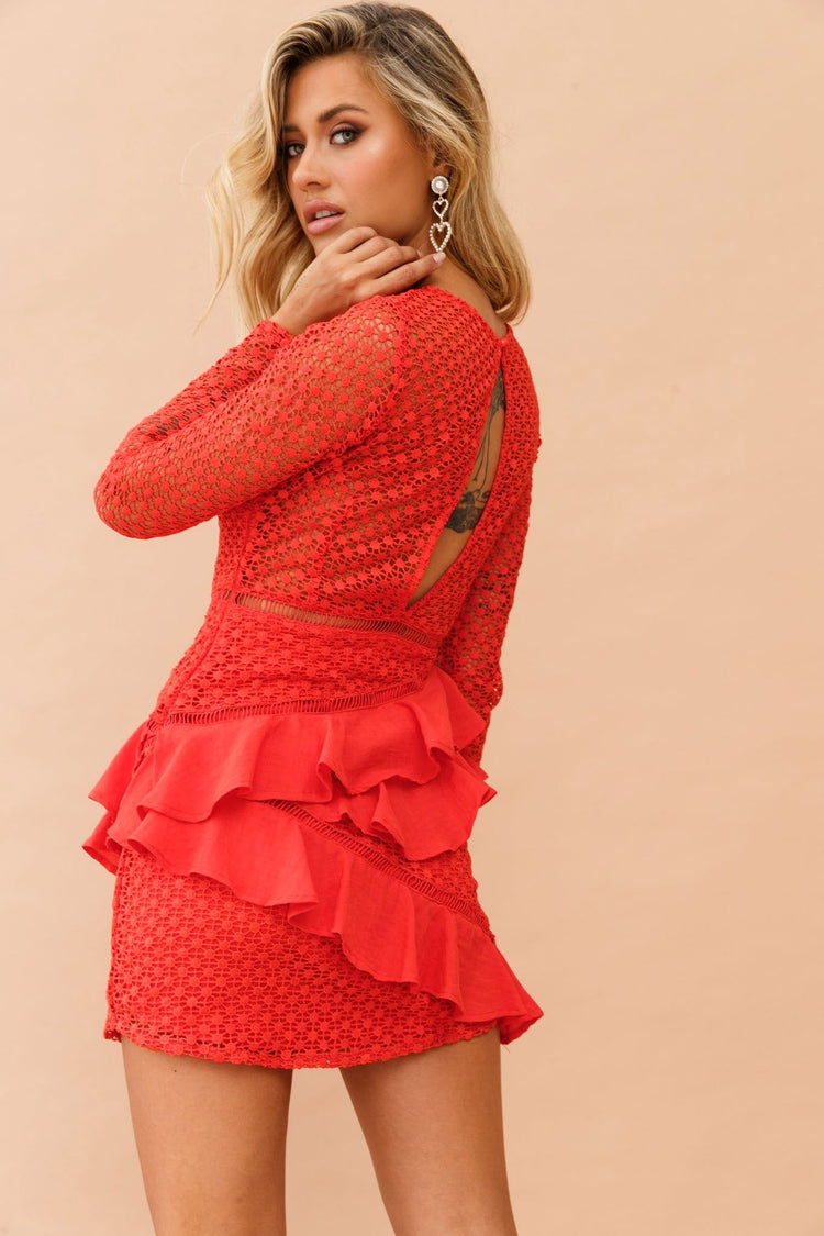 Dreaming Of April Dress - Red for women