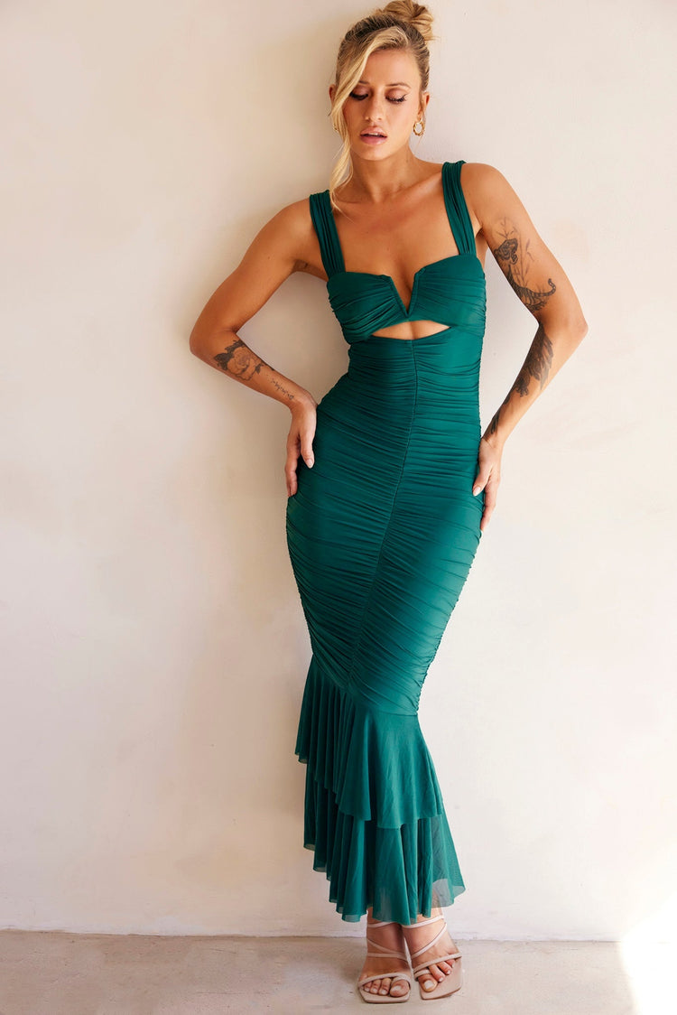 Eternal Muse Maxi Dress - Forest Green for women