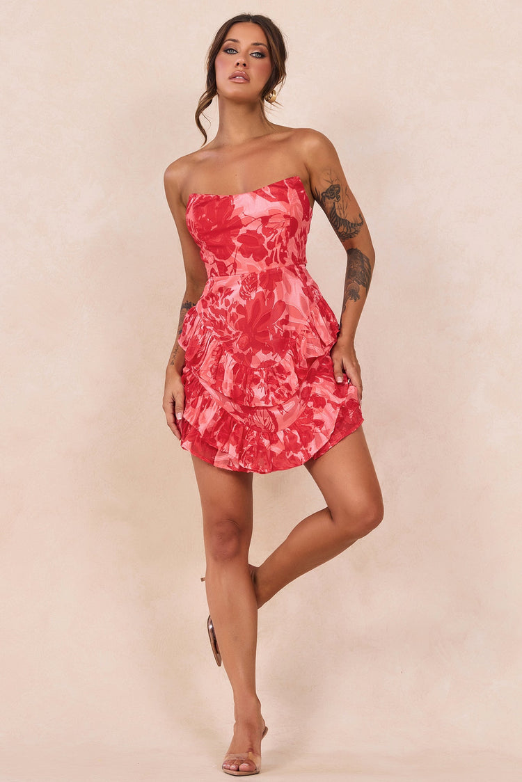 Got Glam Mini Dress - Red for women