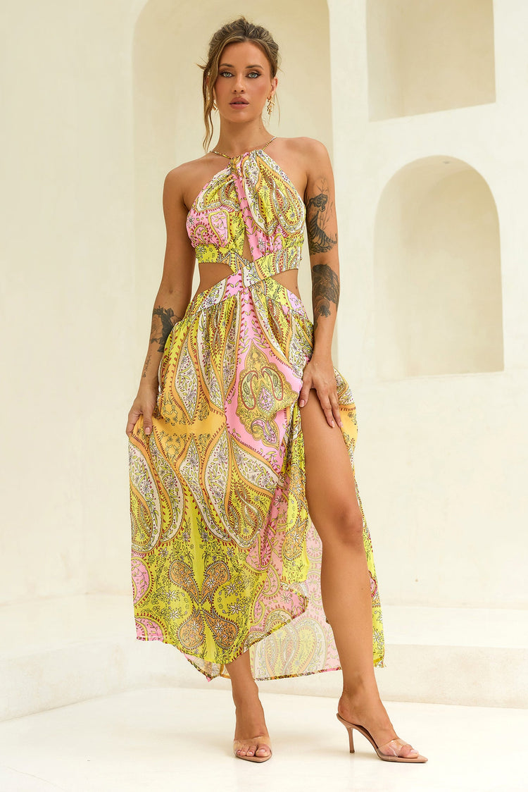 Havana Bloom Maxi Dress - Yellow Multi for women