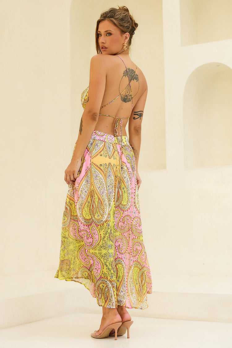 Havana Bloom Maxi Dress - Yellow Multi for women