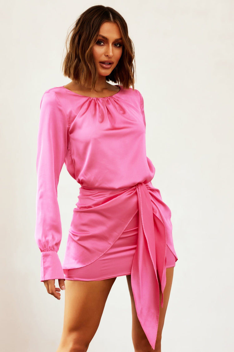 Holiday Film Mini Dress - Fuchsia for women