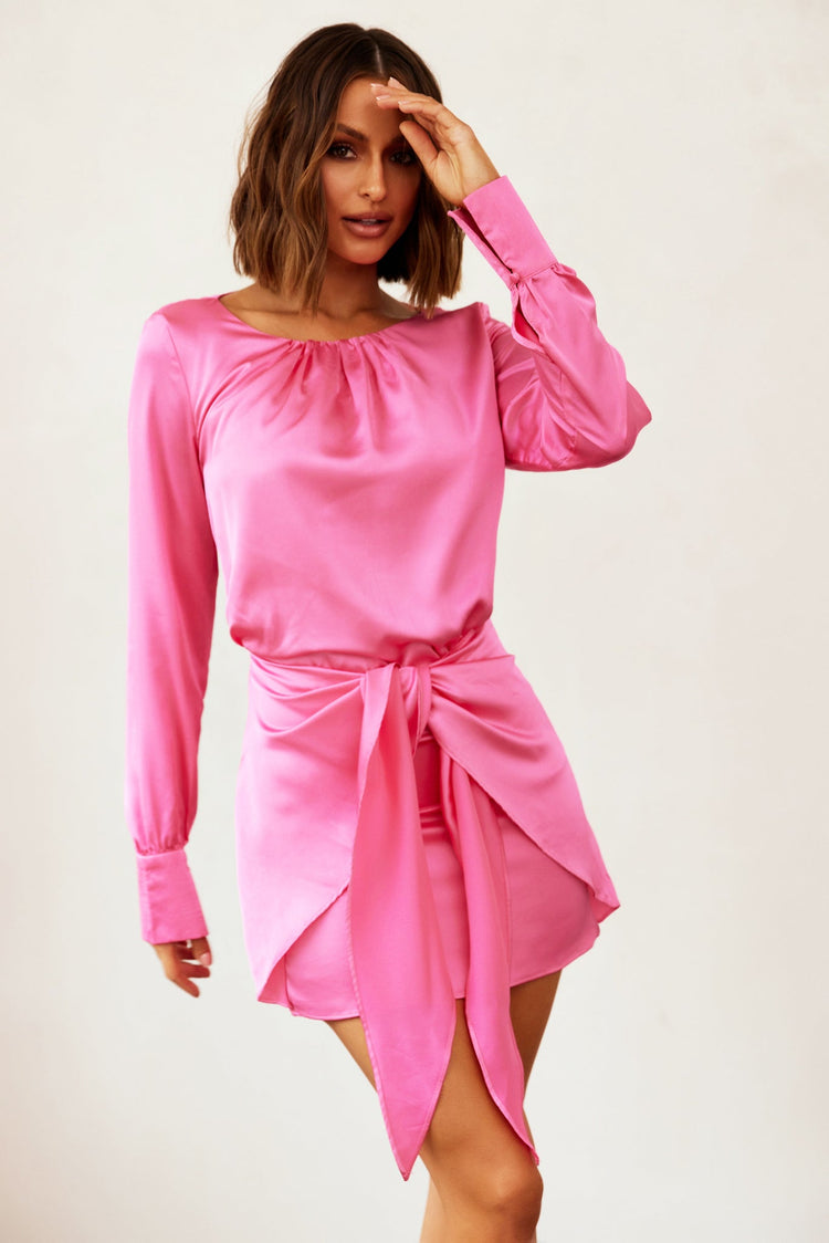 Holiday Film Mini Dress - Fuchsia for women
