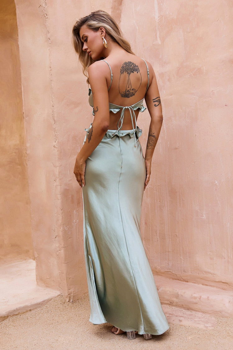In Her Eyes Maxi Dress - Sage for women