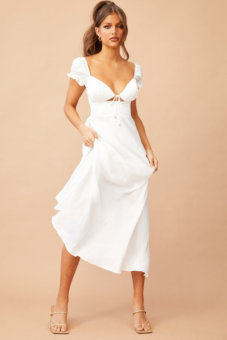 Jasmine Midi Dress - White for women