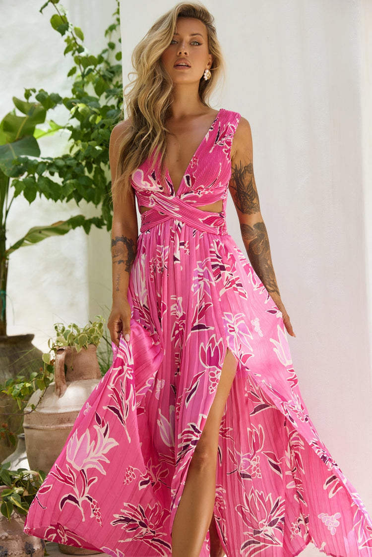 Just Like Paradise Maxi Dress - Hot Pink for women