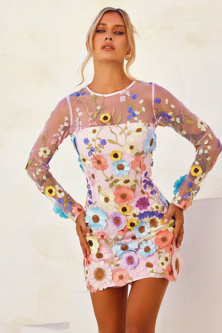 My Luck Mini Dress - Pink for women