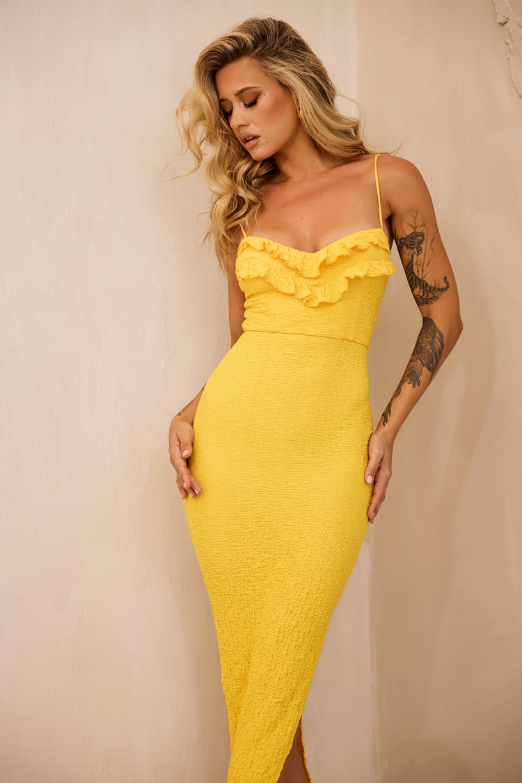 Promenade Maxi Dress - Yellow for women