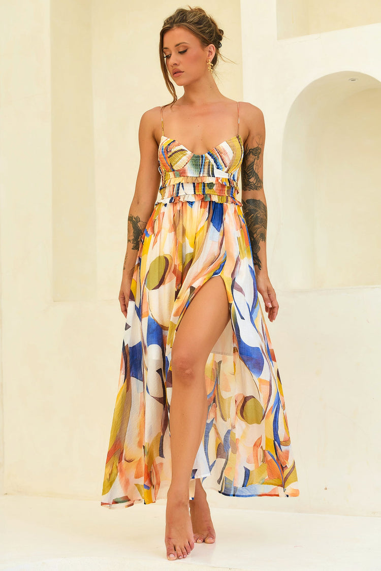 Radiance Maxi Dress - Blue Multi for women