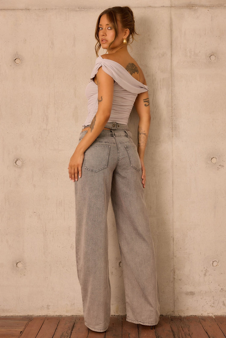 Real Deal Mesh Top - Grey for women