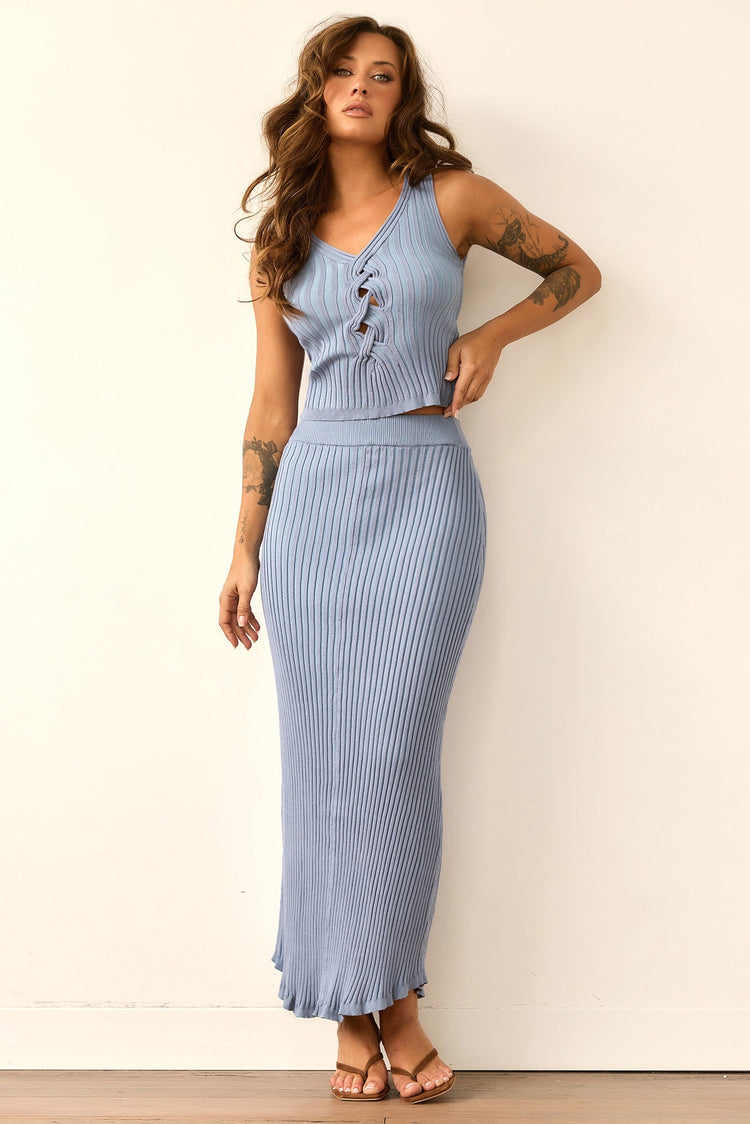 Soft Form Knit Top - Blue for women