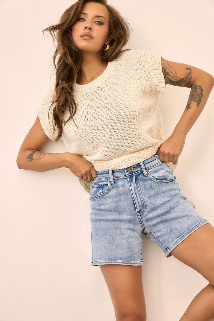 Soft Hours Knit Top - Cream for women