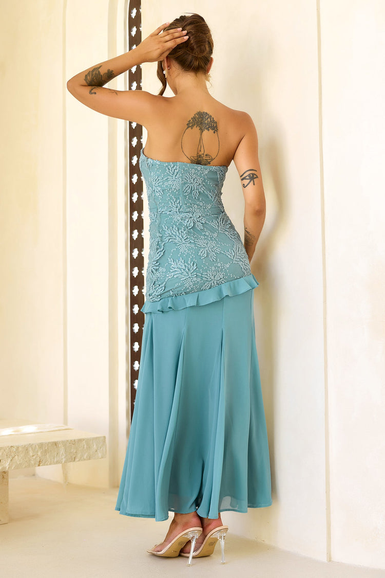 Sugar Reverie Lace Maxi Dress - Sage for women