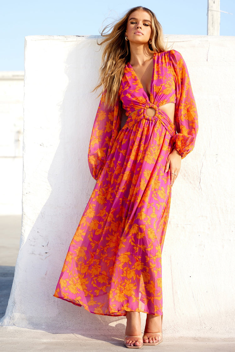 pink orange maxi dress Swift Maxi Dress