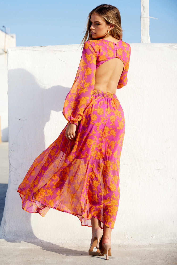 strapless open back dress Swift Maxi Dress