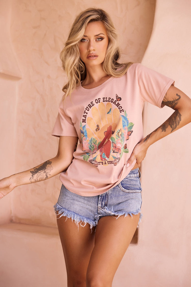 Talk To Nature Tee - Mocha for women