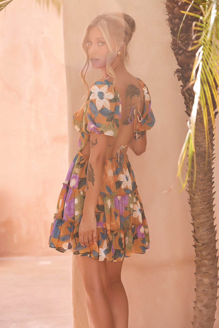 Valentina Mini Dress - Orange for women