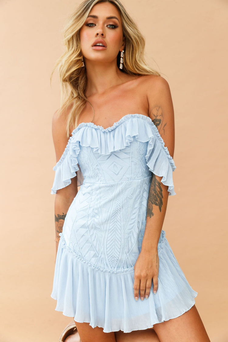 Venetian Summer Dress - Steel Blue for women