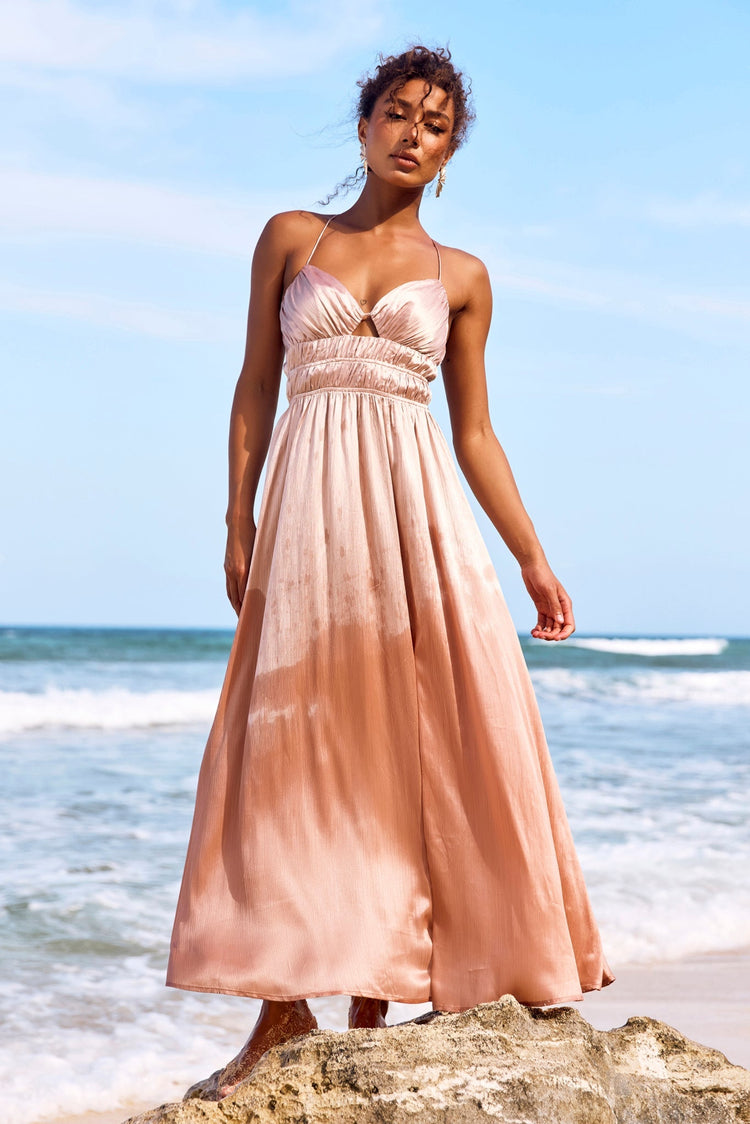 Way To You Maxi Dress - Champagne for women